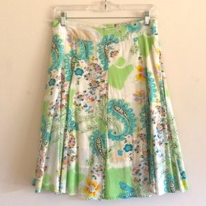 A-Line knee length cotton skirt, size 4